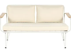 MONTESILVANO 4 personers Loungesæt med bord Lys Beige Metal