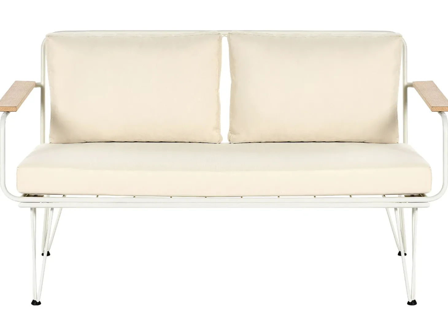 MONTESILVANO 4 personers Loungesæt med bord Lys Beige Metal