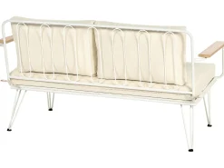MONTESILVANO 4 personers Loungesæt med bord Lys Beige Metal