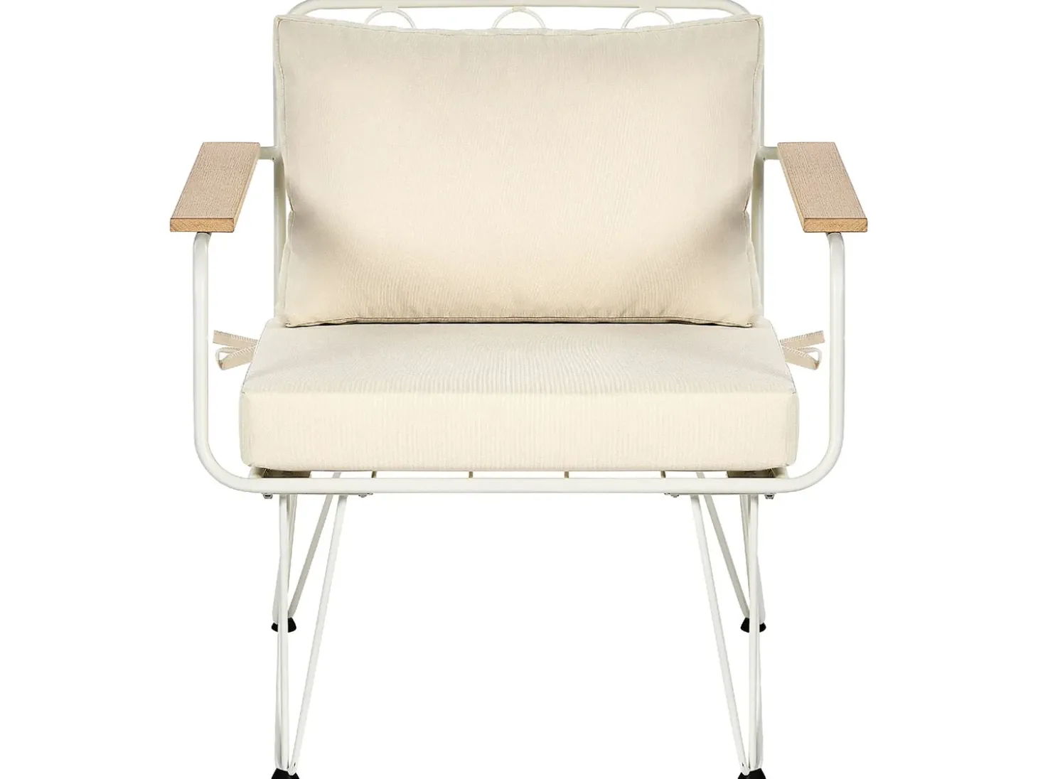 MONTESILVANO 4 personers Loungesæt med bord Lys Beige Metal