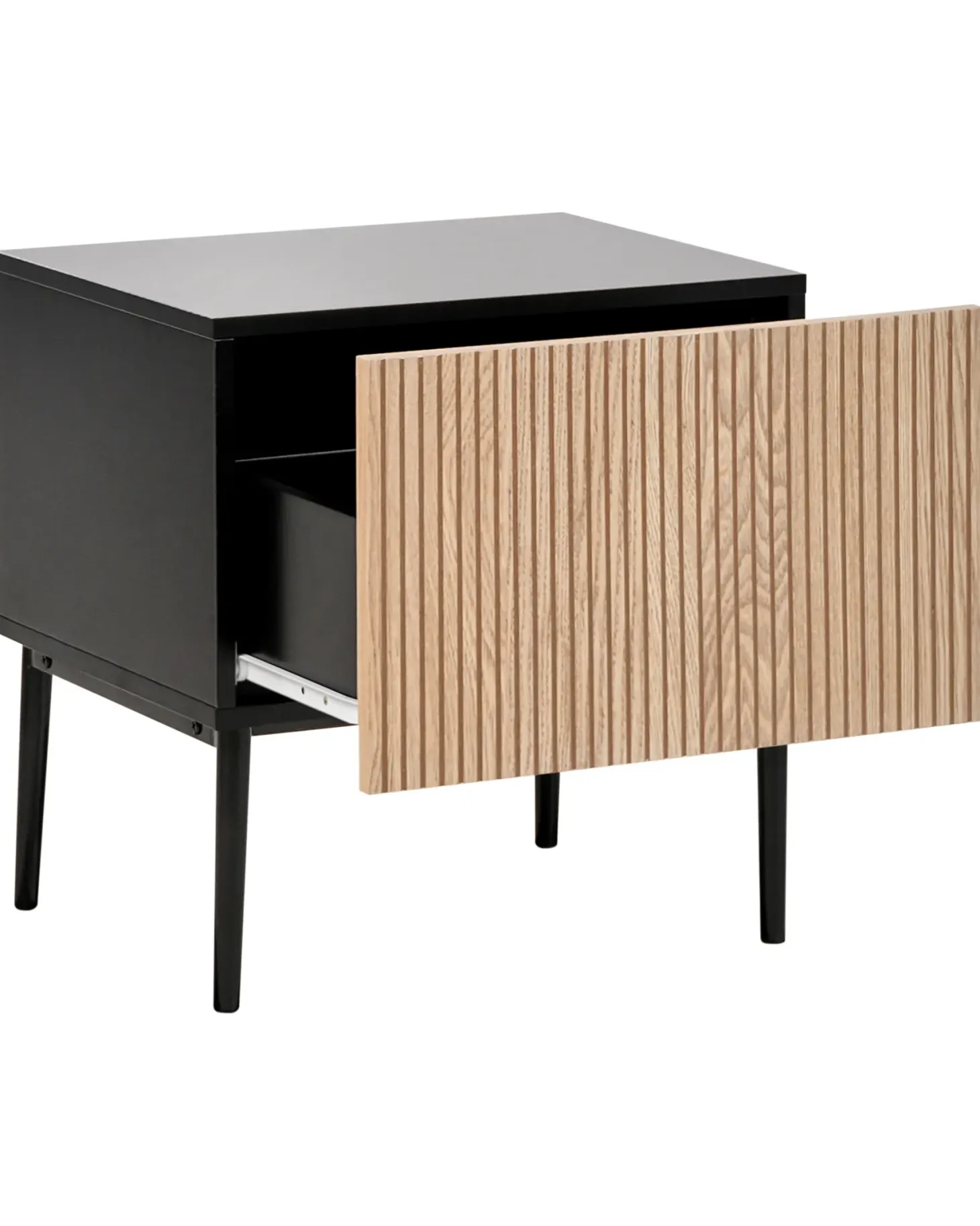 Natbord BLYTHE Naturlig ask Sort