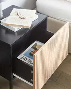 Natbord BLYTHE Naturlig ask Sort