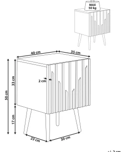 Natbord DALCROSS Brun/sort