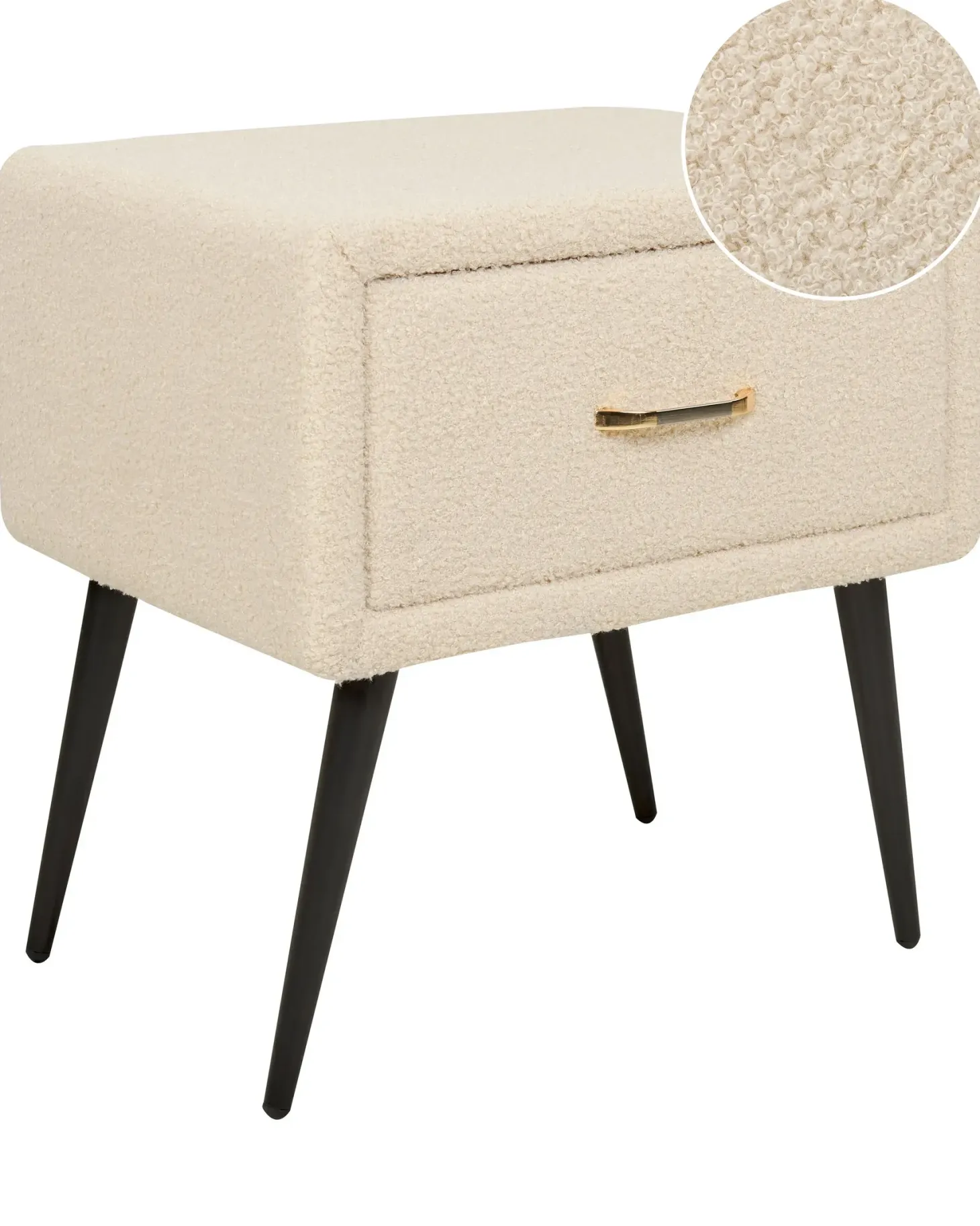 Natbord med 1 skuffe FLAYAT Boucle Beige