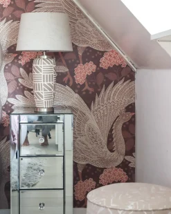 Natbord med 3 skuffe LORRIS Glas Spejlet sølv