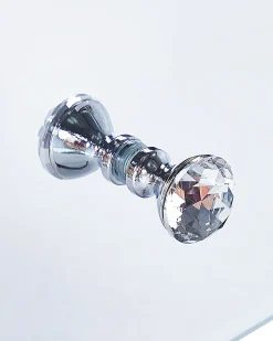 Natbord med 3 skuffe LORRIS Glas Spejlet sølv