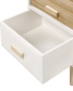 Natbord med 1 skuffe NESIKA Hvid