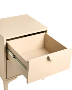 Natbord med 2 skuffer ARDURA Metal Beige