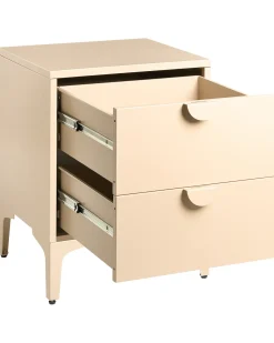 Natbord med 2 skuffer ARDURA Metal Beige