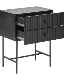 Natbord med 2 skuffer COVENTRY Sort