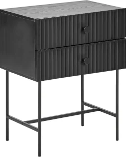Natbord med 2 skuffer COVENTRY Sort