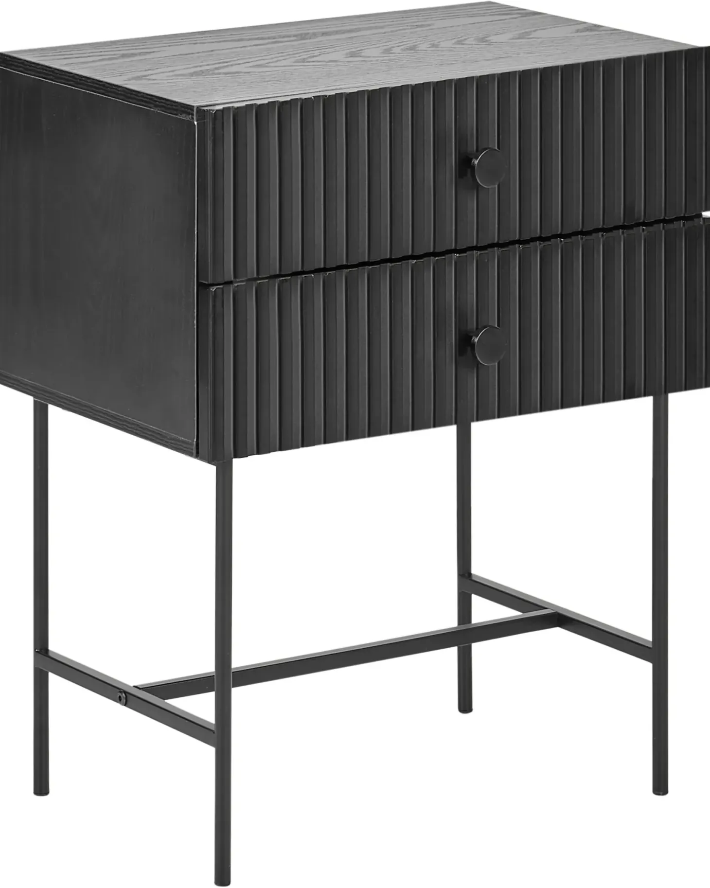 Natbord med 2 skuffer COVENTRY Sort
