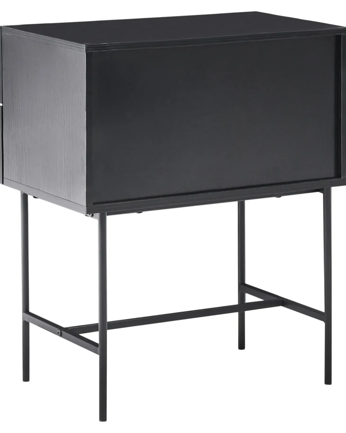 Natbord med 2 skuffer COVENTRY Sort/guld