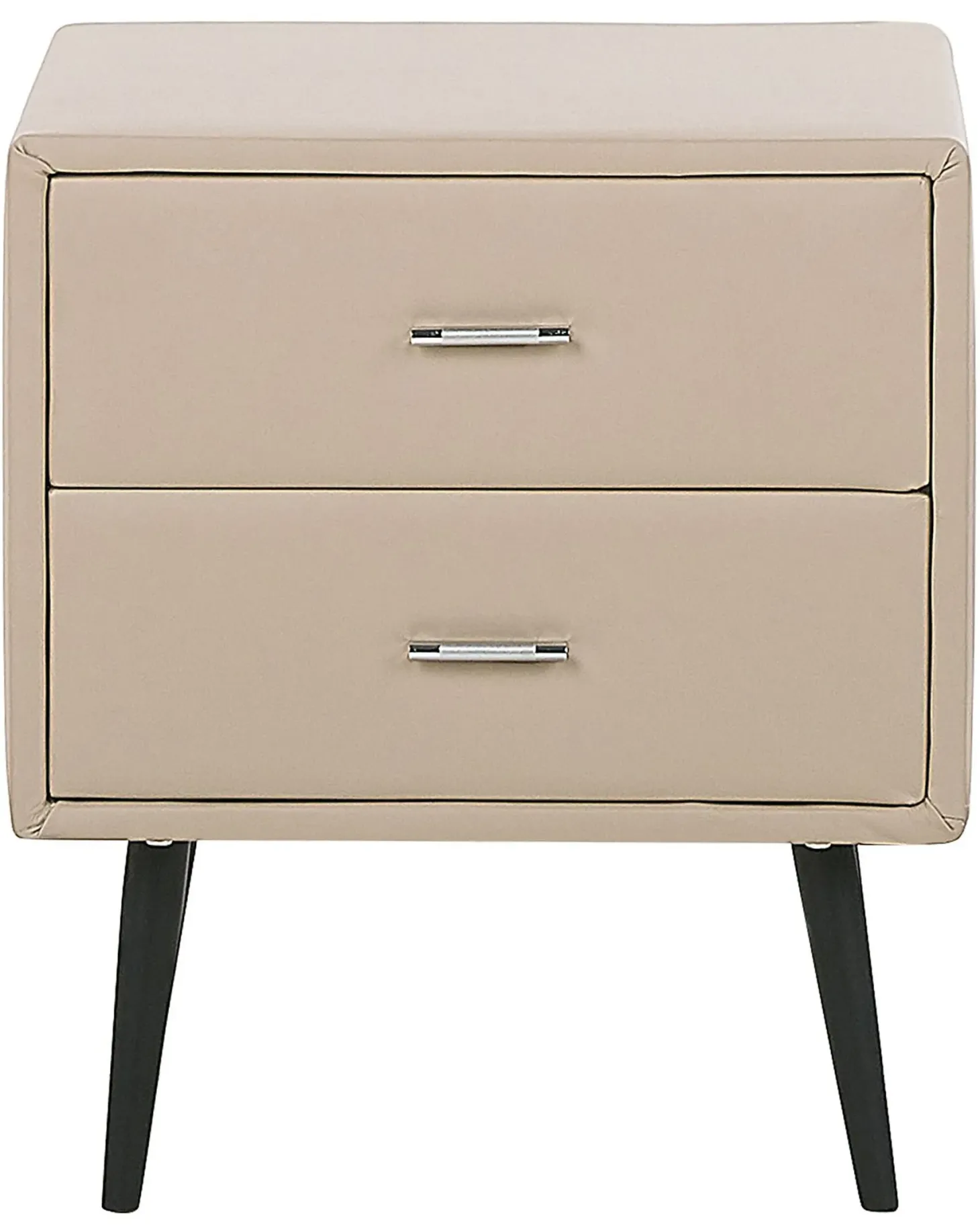 Natbord med 2 skuffer ESSONNE Kunstlæder Beige