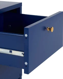 Natbord med 2 skuffer KYLEA Metal Navy Blå