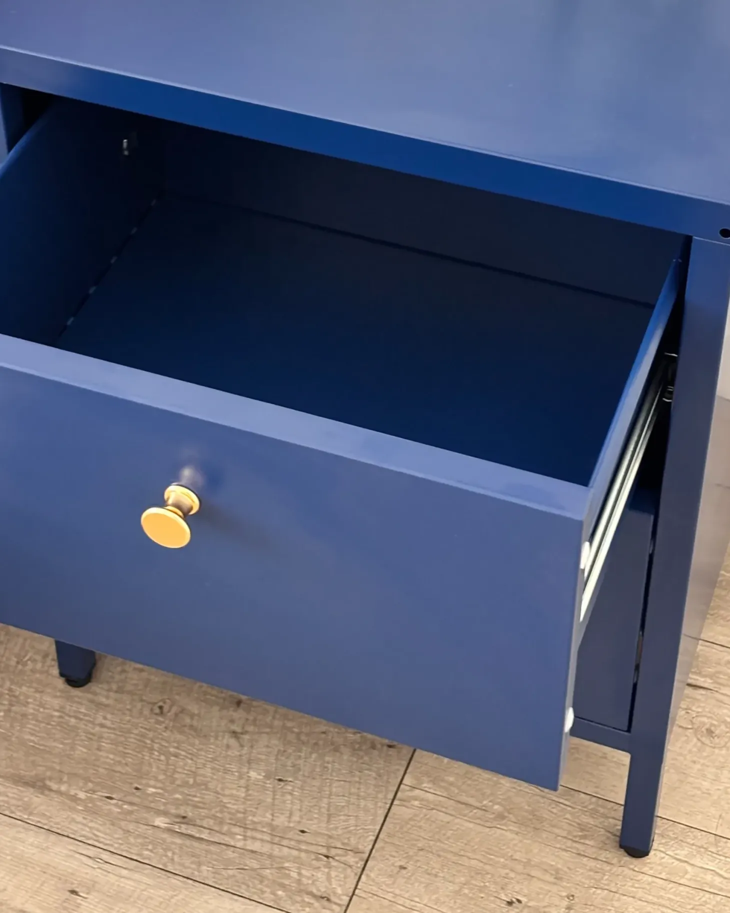 Natbord med 2 skuffer KYLEA Metal Navy Blå