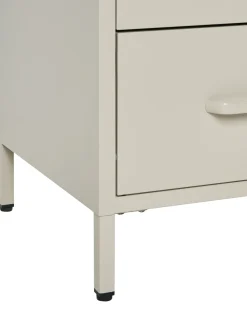 Natbord med 2 skuffer MALAVI Metal Lys Beige