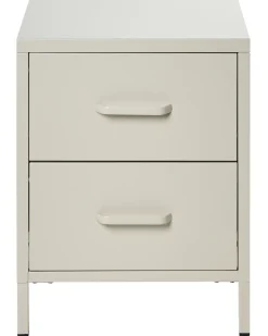 Natbord med 2 skuffer MALAVI Metal Lys Beige