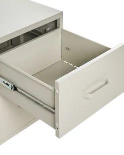 Natbord med 2 skuffer MALAVI Metal Lys Beige