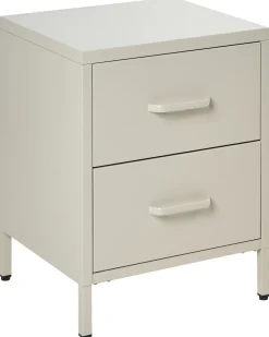 Natbord med 2 skuffer MALAVI Metal Lys Beige