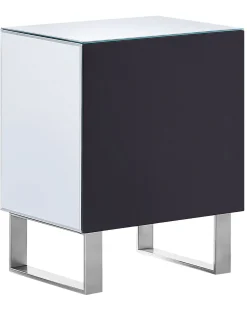 Natbord med 2 skuffer NESLE Glas Spejlet sølv