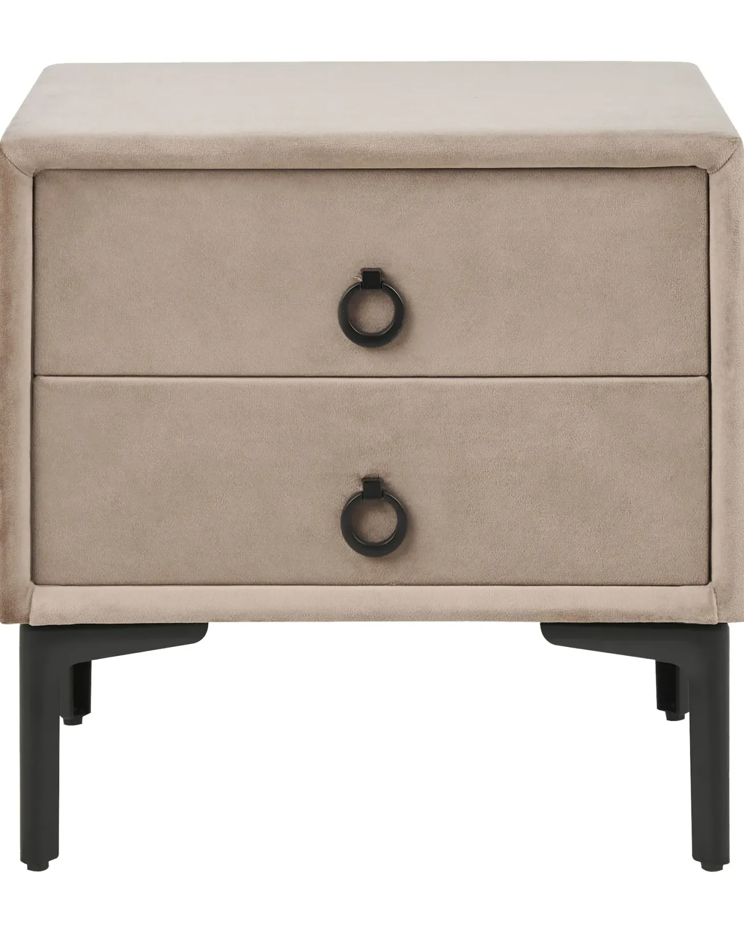 Natbord med 2 skuffer SEZANNE Velour Brungrå