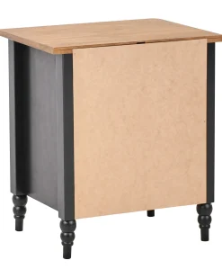 Natbord med 2 skuffer SHILLINGTON Fyretræ Brun/sort