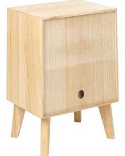 Natbord med 1 skuffe SENEY Paulownia træ Lysebrun