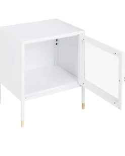 Natbord OSSETT Metal Hvid
