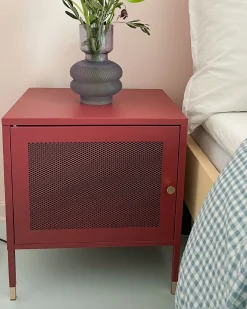 Natbord OSSETT Metal Mørkerød