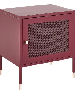 Natbord OSSETT Metal Mørkerød