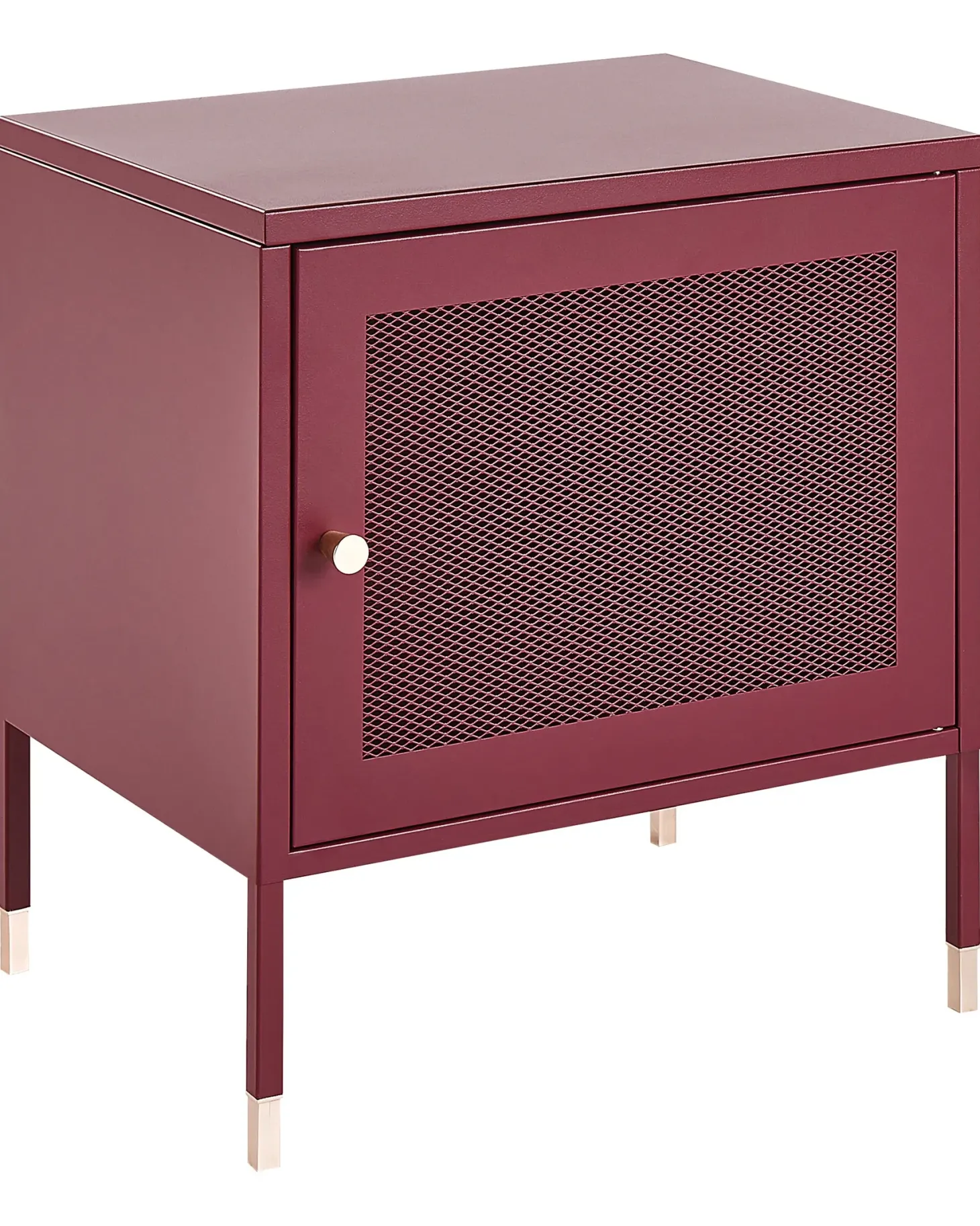Natbord OSSETT Metal Mørkerød