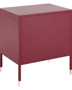 Natbord OSSETT Metal Mørkerød