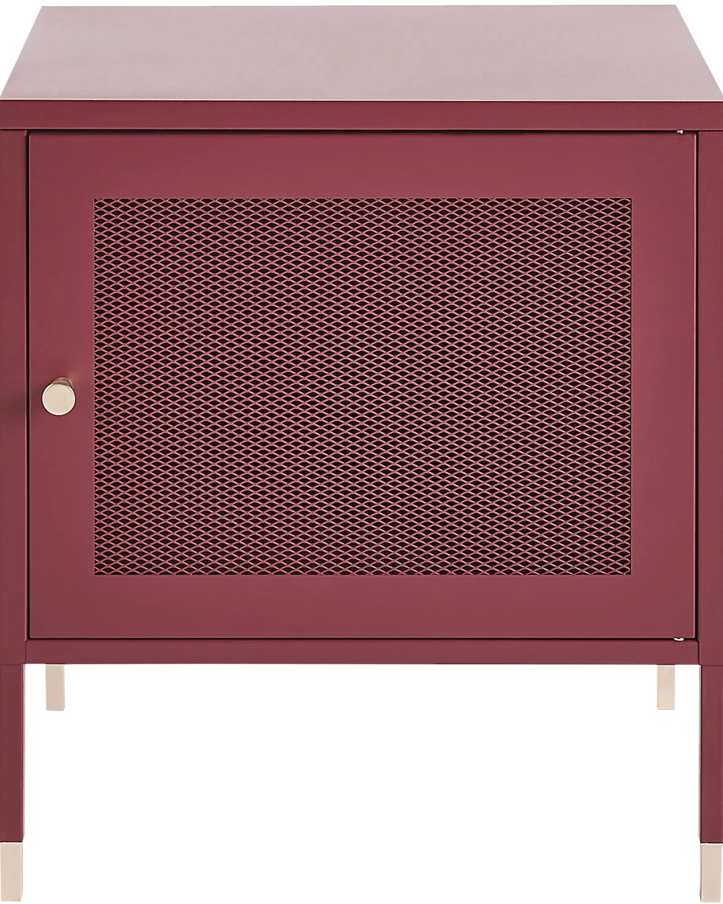 Natbord OSSETT Metal Mørkerød