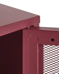 Natbord OSSETT Metal Mørkerød