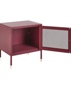 Natbord OSSETT Metal Mørkerød