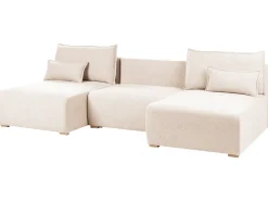 NERBO U-formet modulsofa Beige Boucle