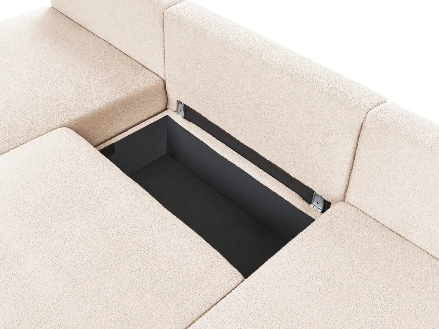 NERBO U-formet modulsofa Beige Boucle