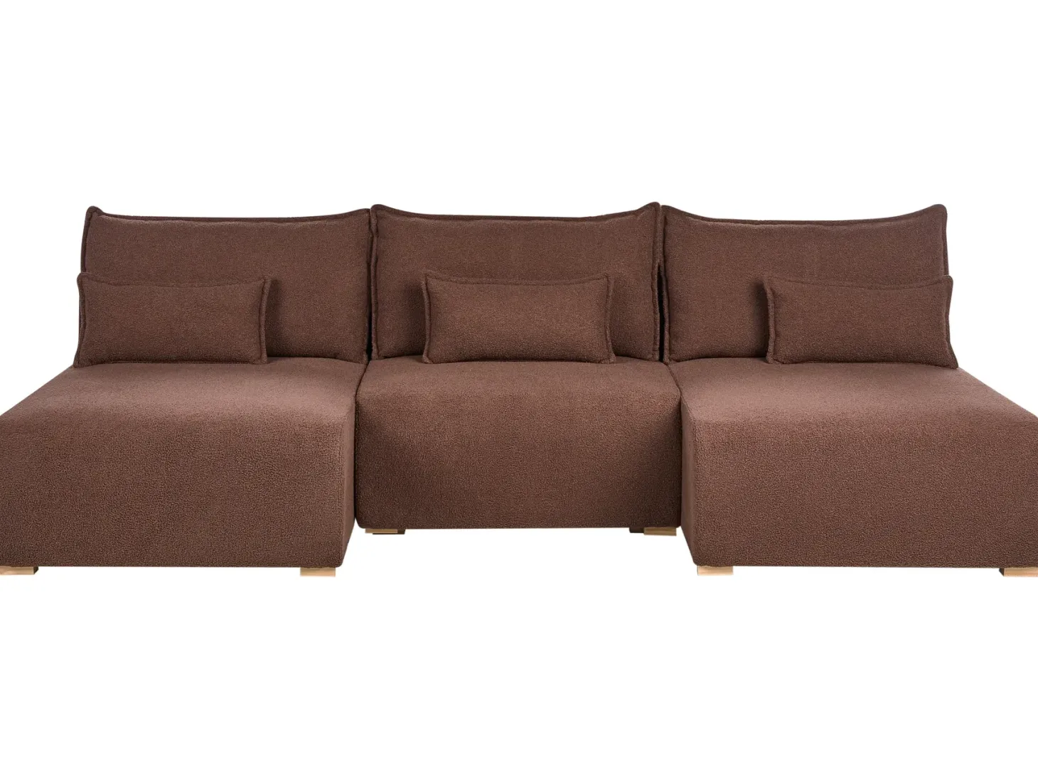 NERBO U-formet modulsofa Brun Boucle