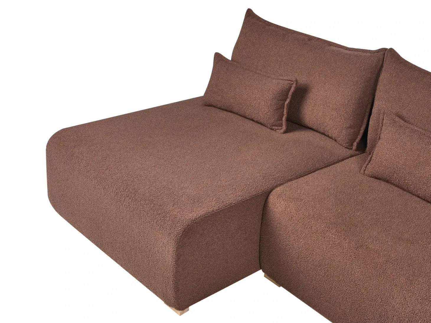 NERBO U-formet modulsofa Brun Boucle