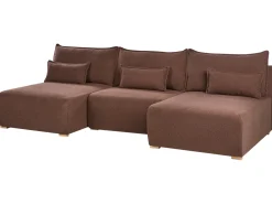 NERBO U-formet modulsofa Brun Boucle