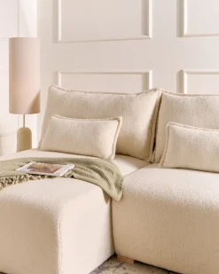 NERBO U-formet modulsofa Cremehvid Boucle