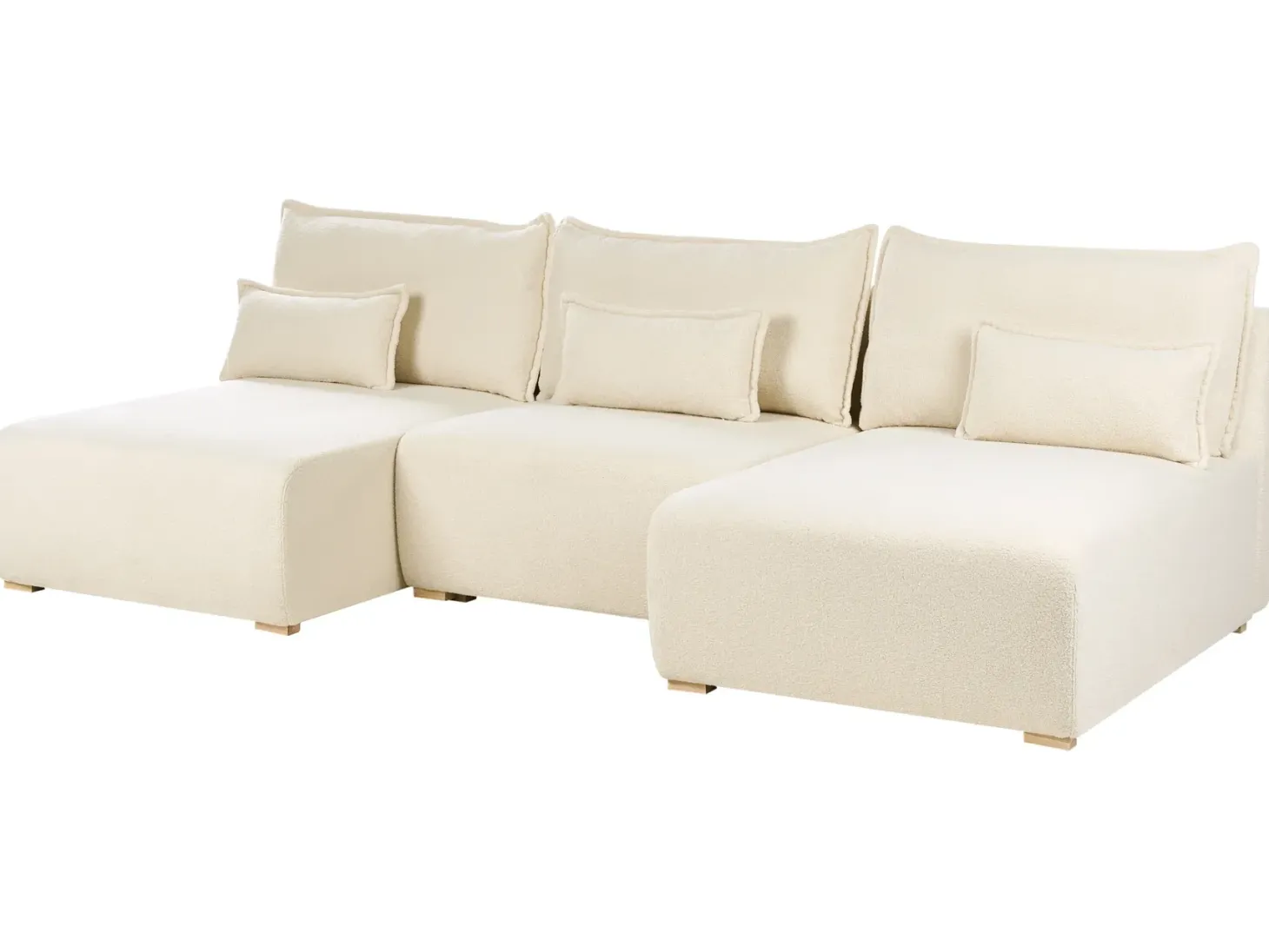 NERBO U-formet modulsofa Cremehvid Boucle