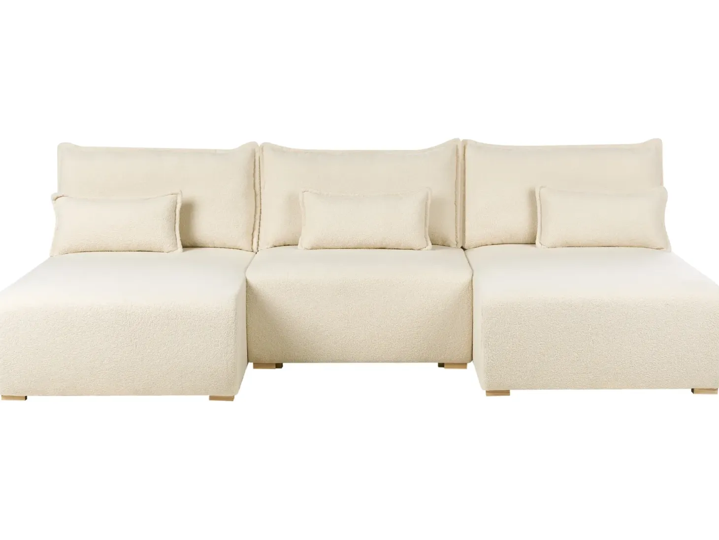NERBO U-formet modulsofa Cremehvid Boucle