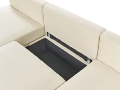 NERBO U-formet modulsofa Cremehvid Boucle