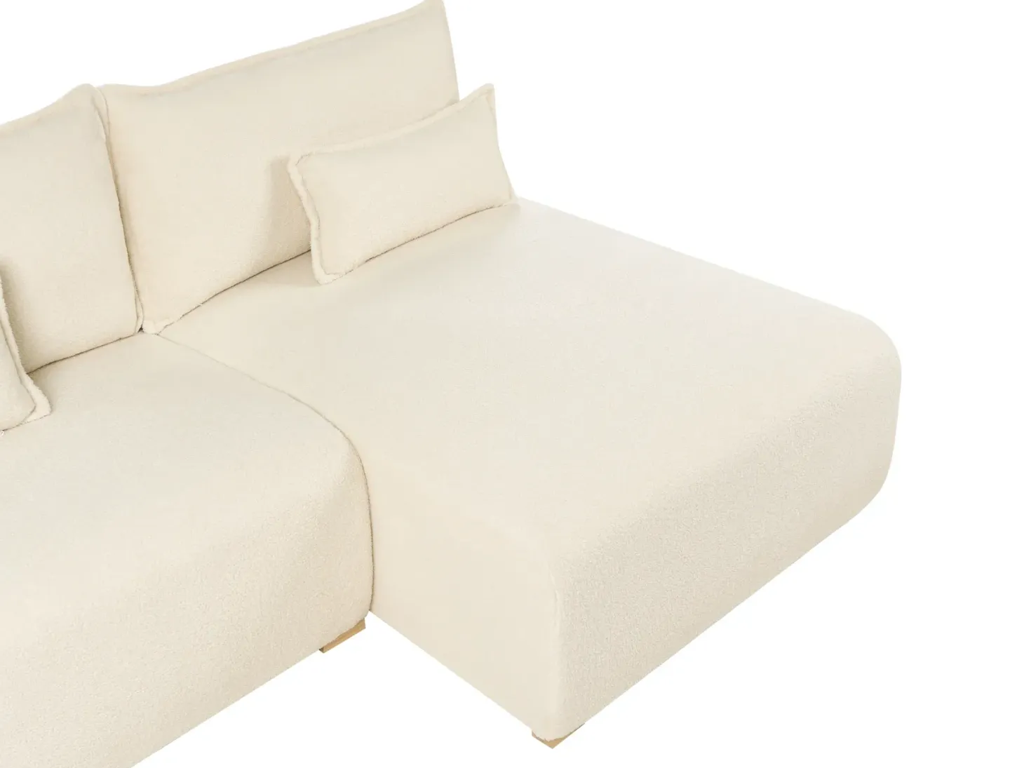 NERBO U-formet modulsofa Cremehvid Boucle