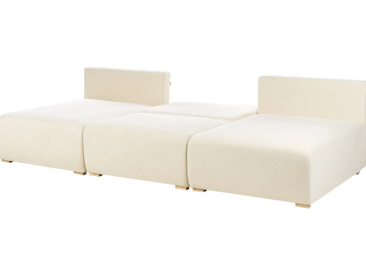 NERBO U-formet modulsofa Cremehvid Boucle