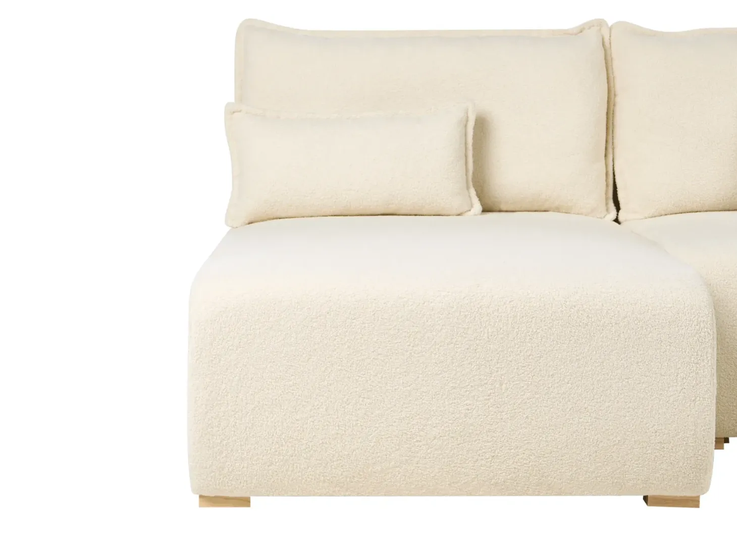 NERBO U-formet modulsofa Cremehvid Boucle