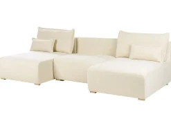 NERBO U-formet modulsofa Cremehvid Boucle
