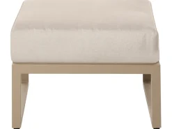 NOCI 2 personers Loungesæt med bord og fodskammel Beige Metal